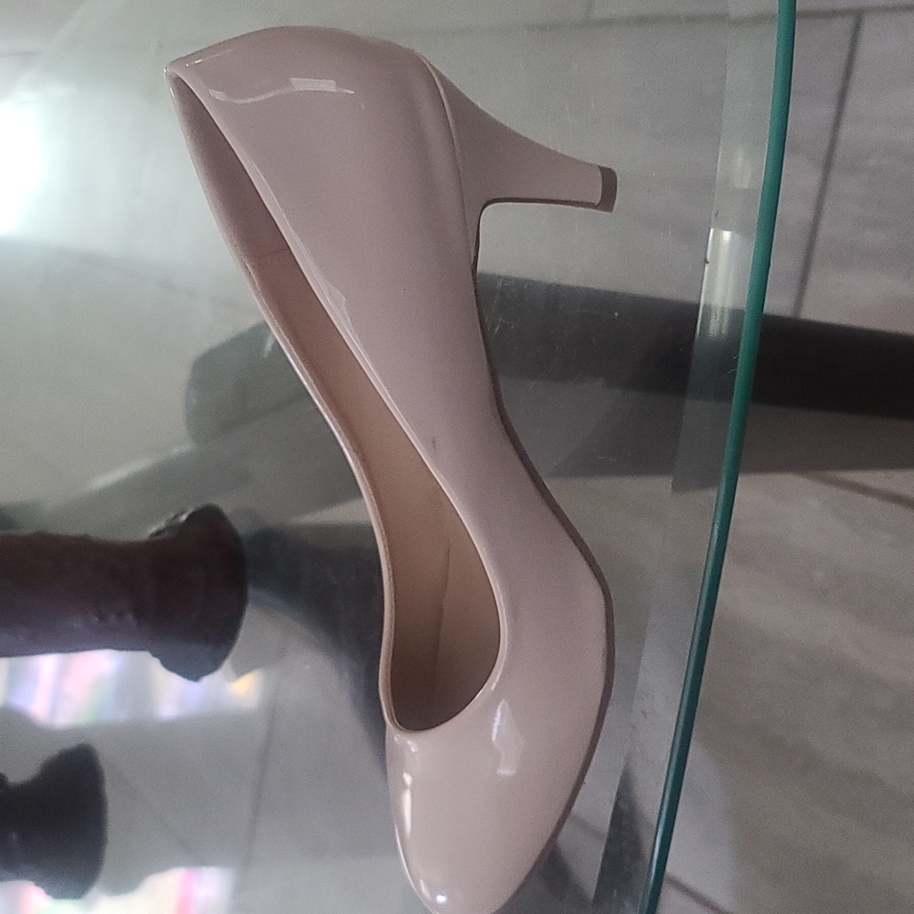 Cream Patent leather 3inch heel